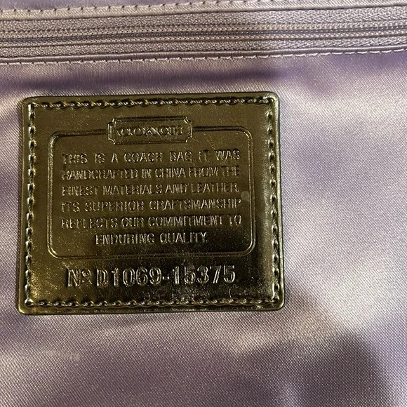 COACH POPPY EUC BLUE  APPLIQUE GLAM SET TOTE - Picture 13 of 13